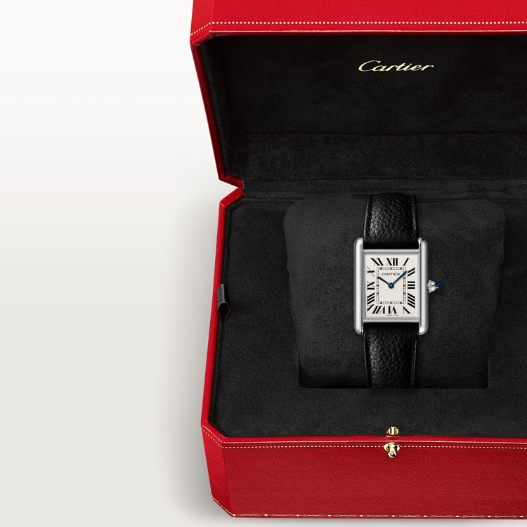 Unworn Cartier Tank Must de Cartier, Large Stainless Steel, 33.7mm x 25.5mm, Ref# WSTA0109, Watch in box