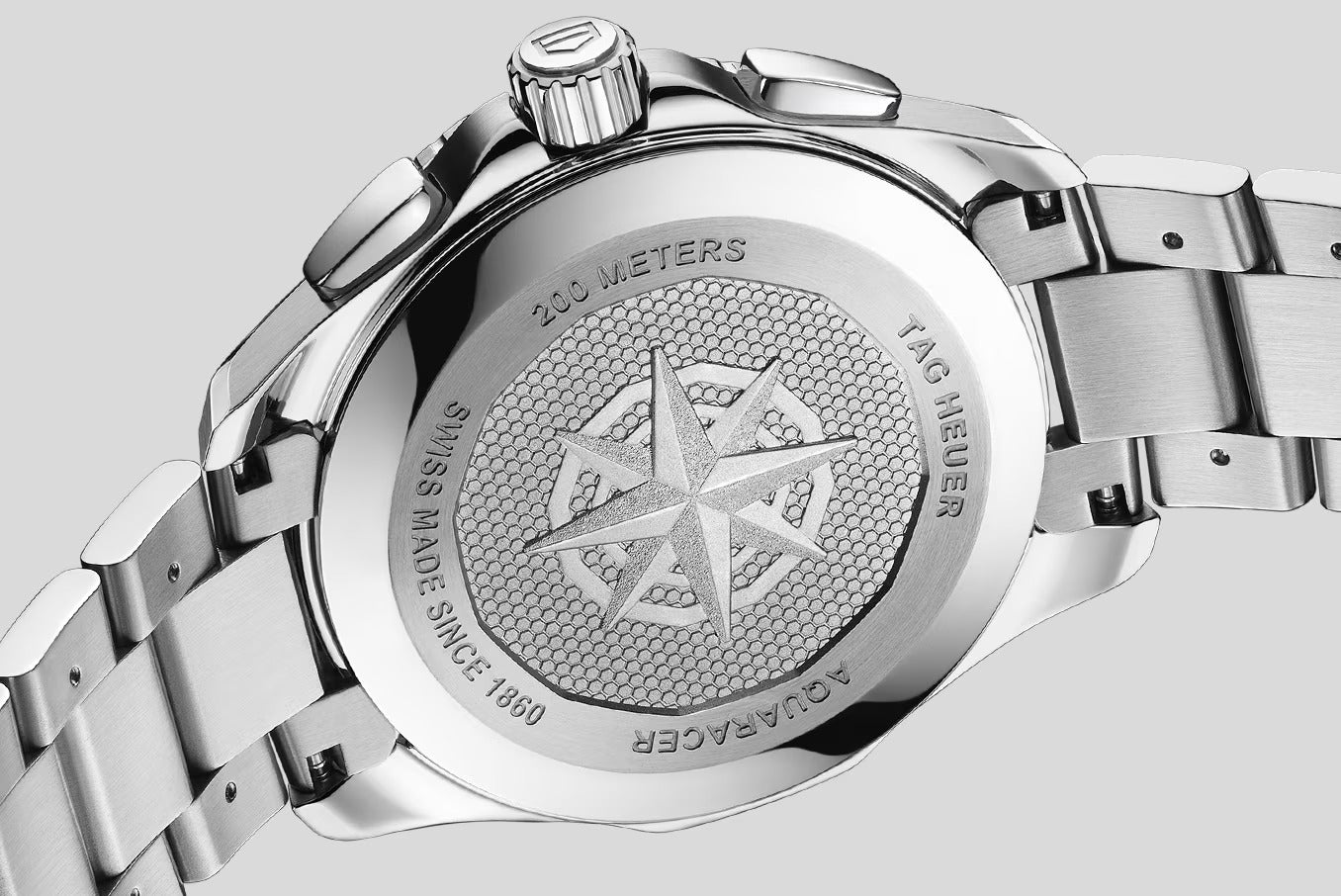 Unworn TAG Heuer Aquaracer Professional 200 Chronograph 40, Stainless Steel, Ref# CBP1112.BA0627, Back 1