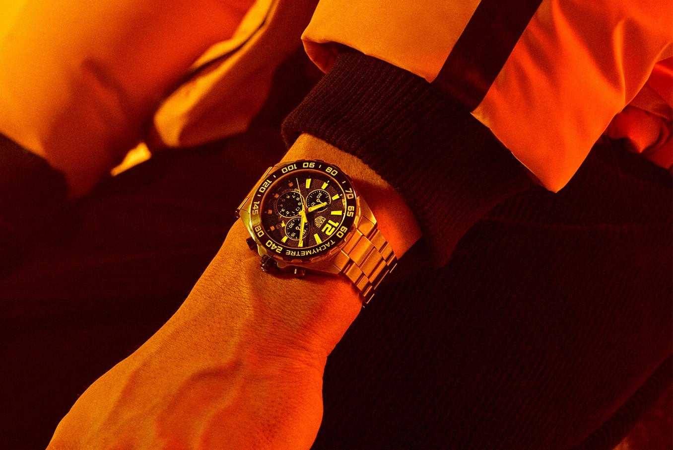 TAG Heuer Formula 1 Chronograph, Stainless Steel, 43mm, Ref# CAZ101AG.BA0842, Watch on hand