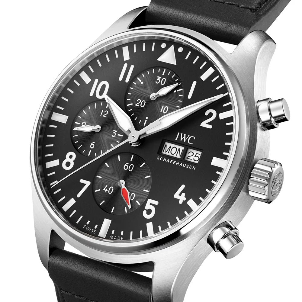 Unworn IWC Pilot’s Watch Chronograph, Stainless Steel, 43 mm, Ref# IW378001, Dial