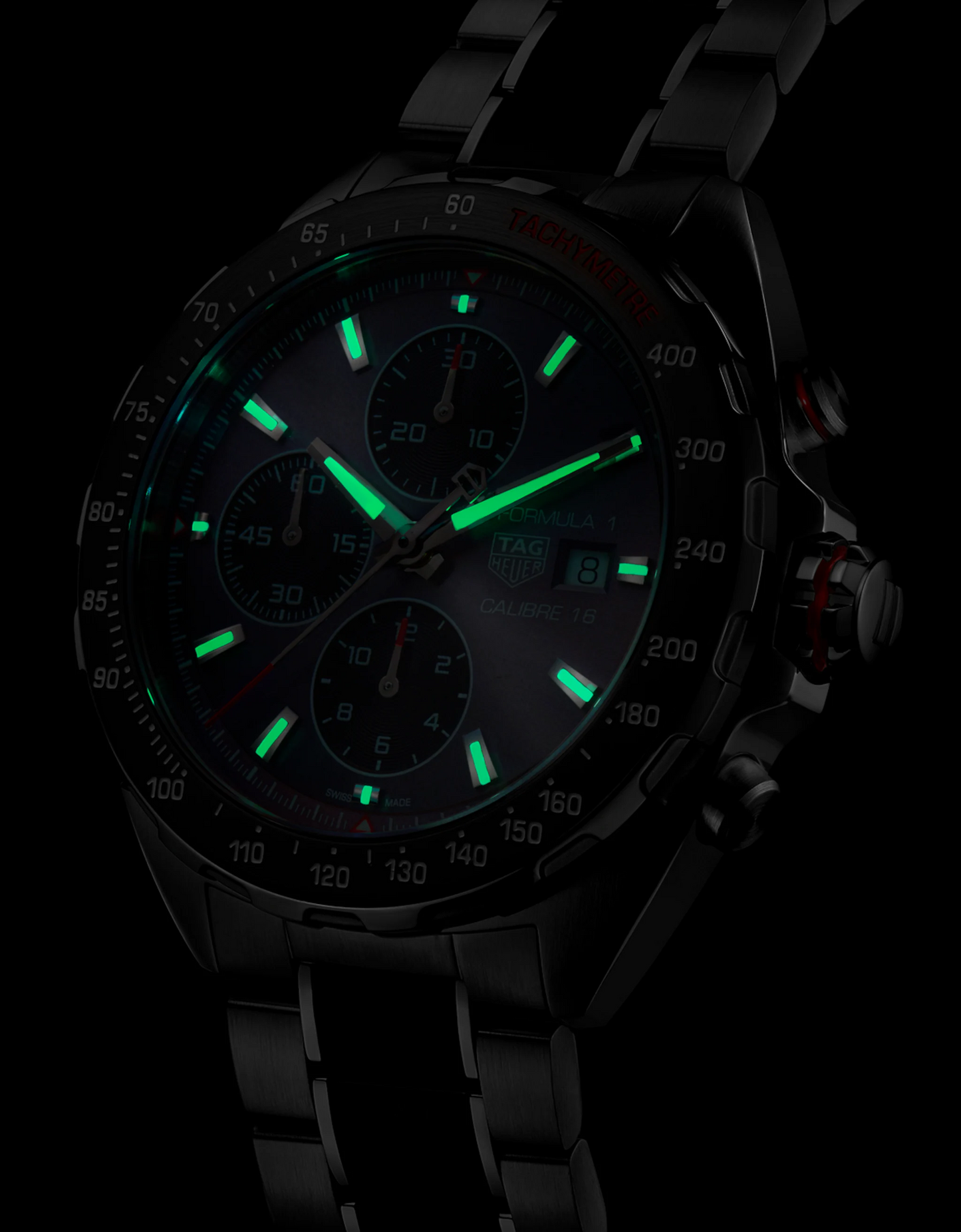 TAG Heuer Formula 1 Chronograph, Stainless Steel and ceramic, 44mm, Ref# CAZ2012.BA0970, Luminous