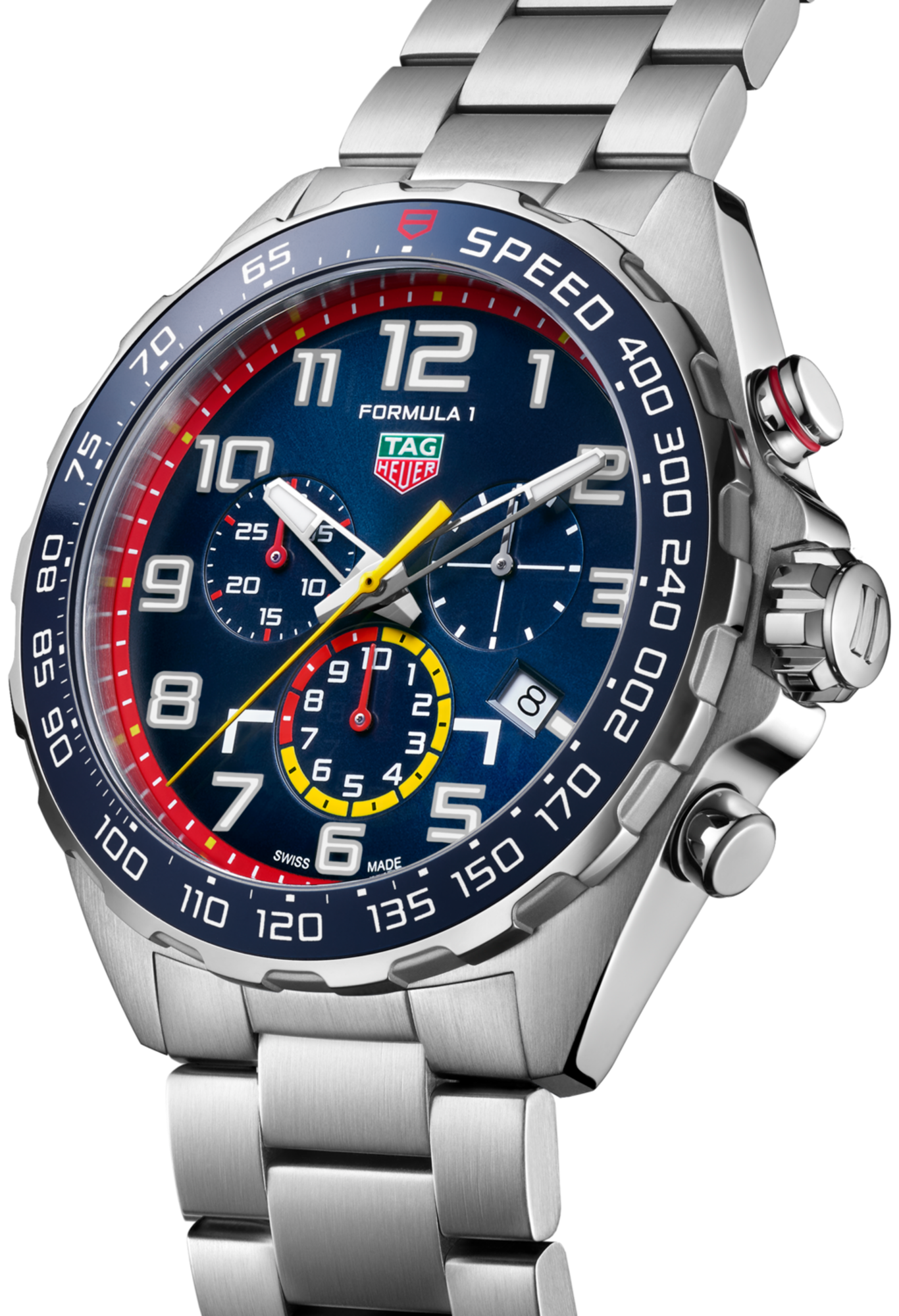 Unworn TAG Heuer Formula 1 Chronograph x Red Bull Racing Special Edition, Stainless Steel, 43mm, Ref# CAZ101AL.BA0842, Dial right