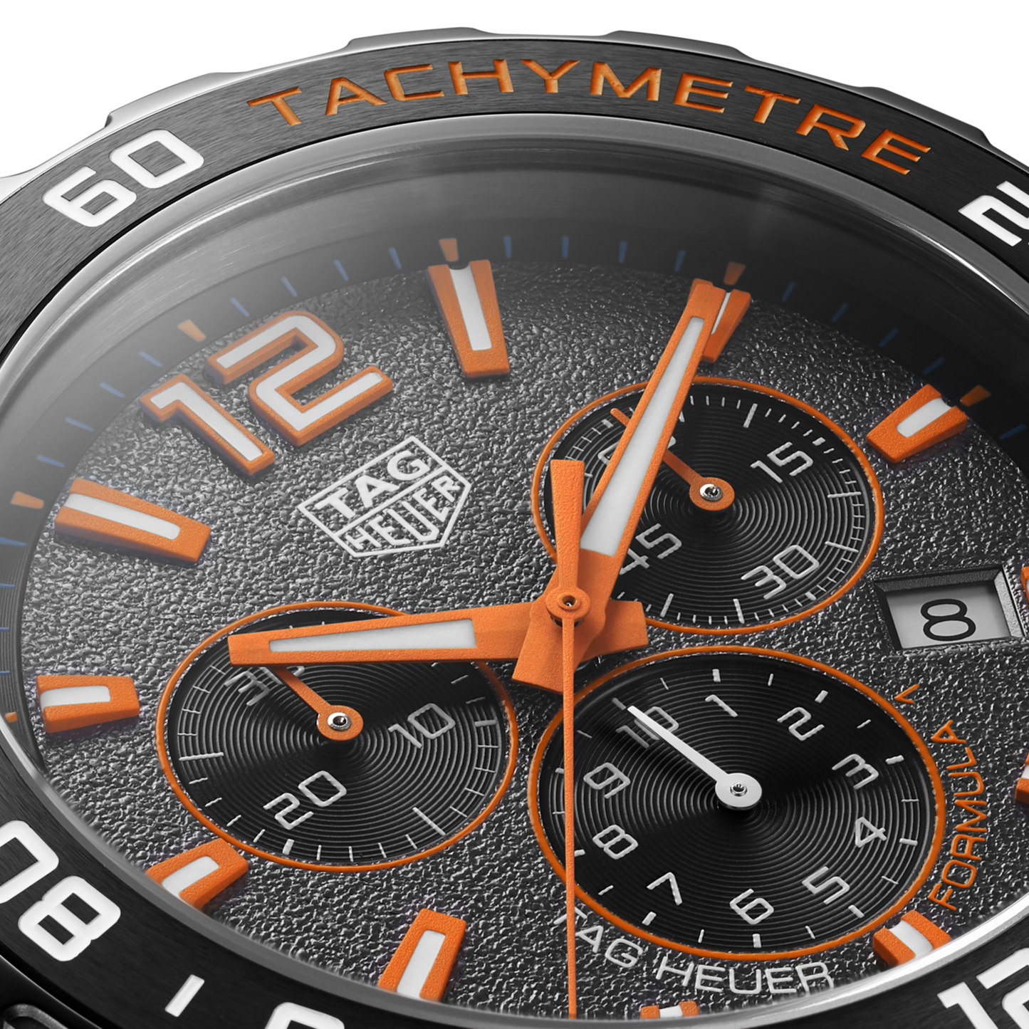 TAG Heuer Formula 1 Chronograph, Stainless Steel, 43mm, Ref# CAZ101AH.BA0842, Markers and hours