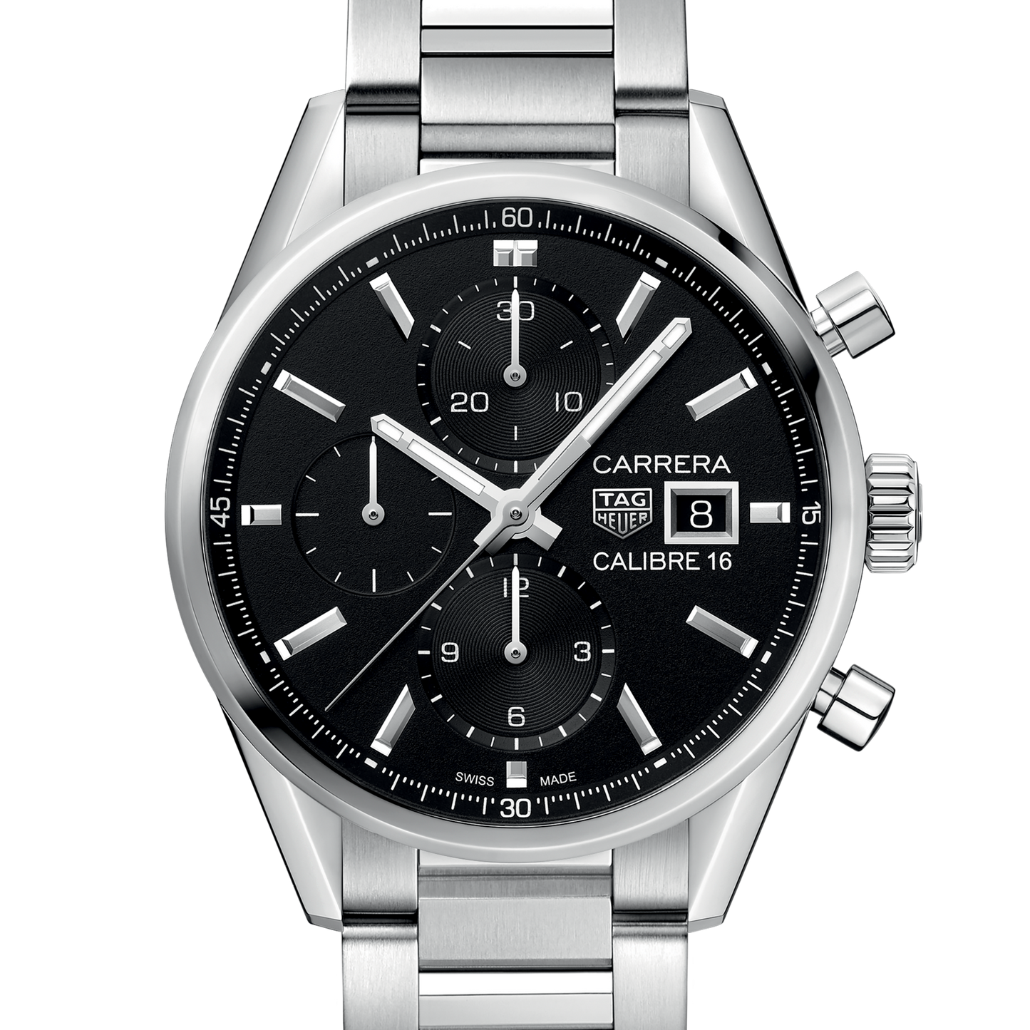 Unworn TAG Heuer Carrera Chronograph, Stainless Steel, 41mm, Ref# CBK2110.BA0715, Dial