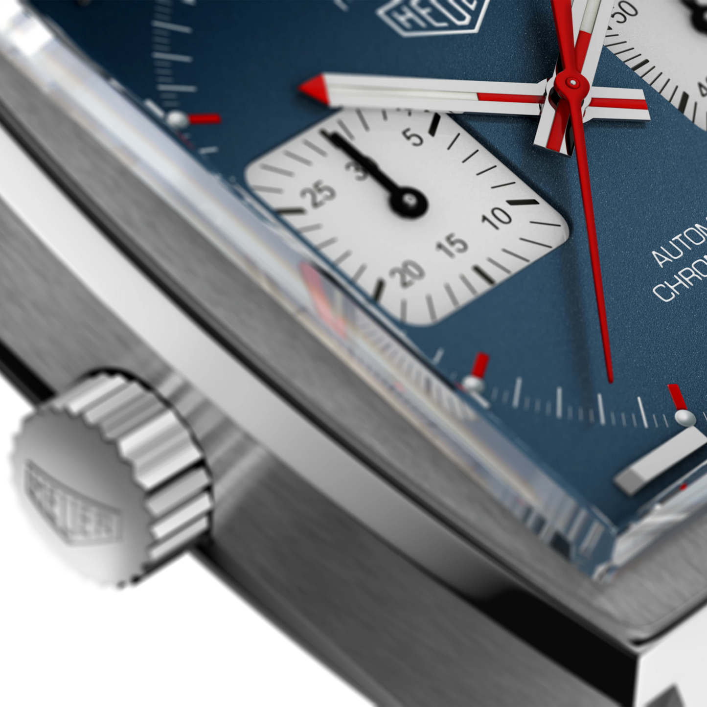 Unworn TAG Heuer Monaco Chronograph Automatic, Ref# CAW211P.FC6356, Left Crown