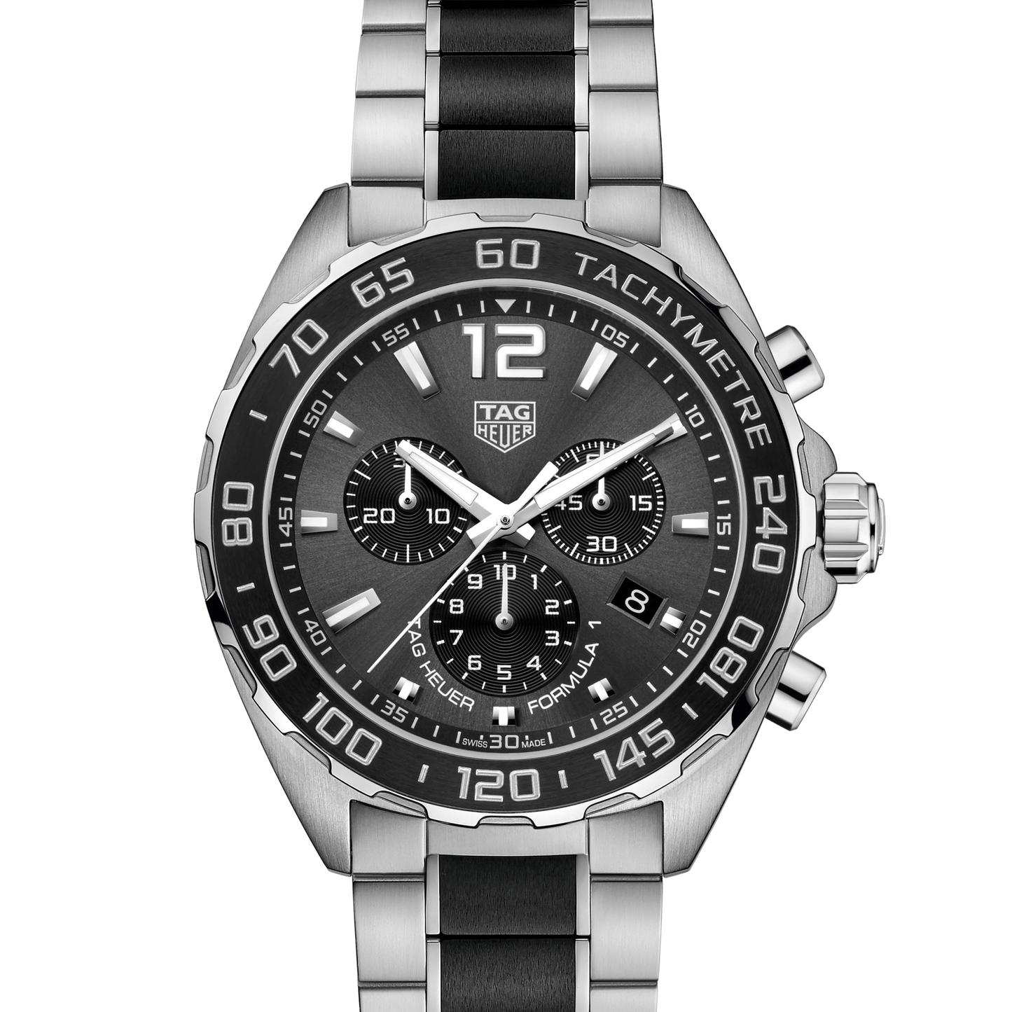 Unworn TAG Heuer Formula 1 Chronograph, Stainless Steel, Ceramic, 43mm, Ref# CAZ1011.BA0843, Dial