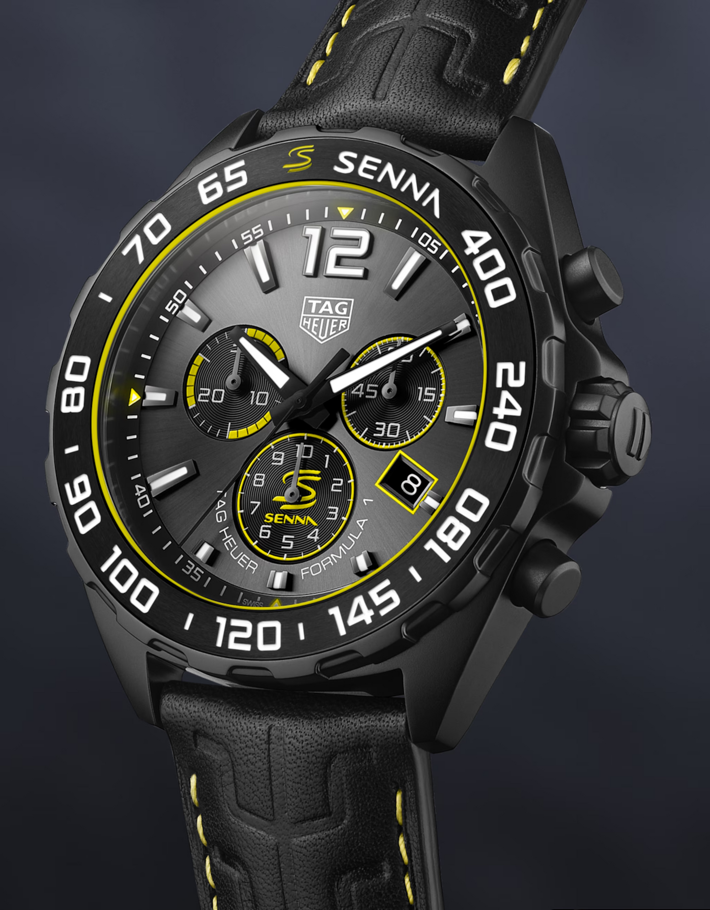 TAG Heuer Formula 1 Senna Chronograph, DLC Stainless Steel, 43mm, Ref# CAZ101AJ.FC6487, Main view