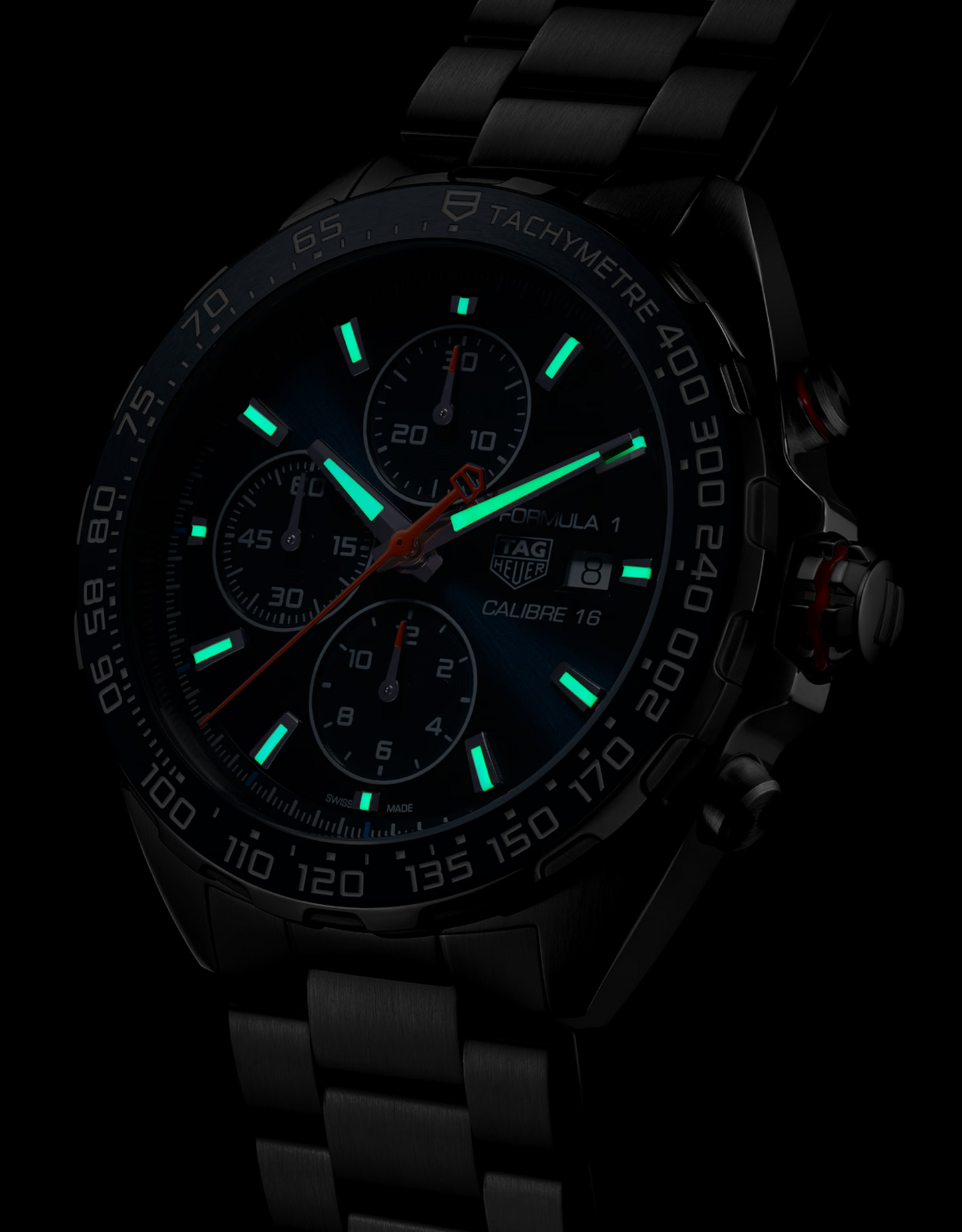 TAG Heuer Formula 1 Chronograph, Stainless Steel and ceramic, 44mm, Ref# CAZ201G.BA0876, Luminous