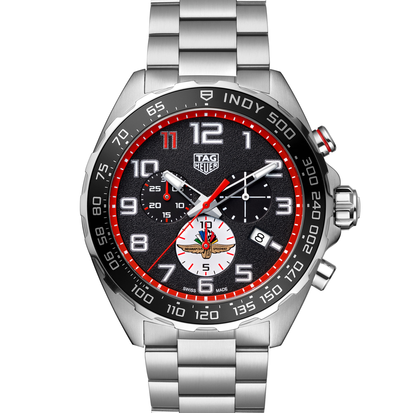 TAG Heuer Formula 1 Chronograph x INDY 500, Stainless Steel, 43mm, Ref# CAZ101AW.BA0842, Dial