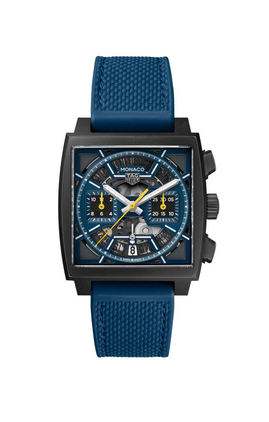 TAG Heuer Monaco Chronograph Skeleton, Black DLC Titanium, Automatic, 39mm, Ref# CBL2188.FT6261