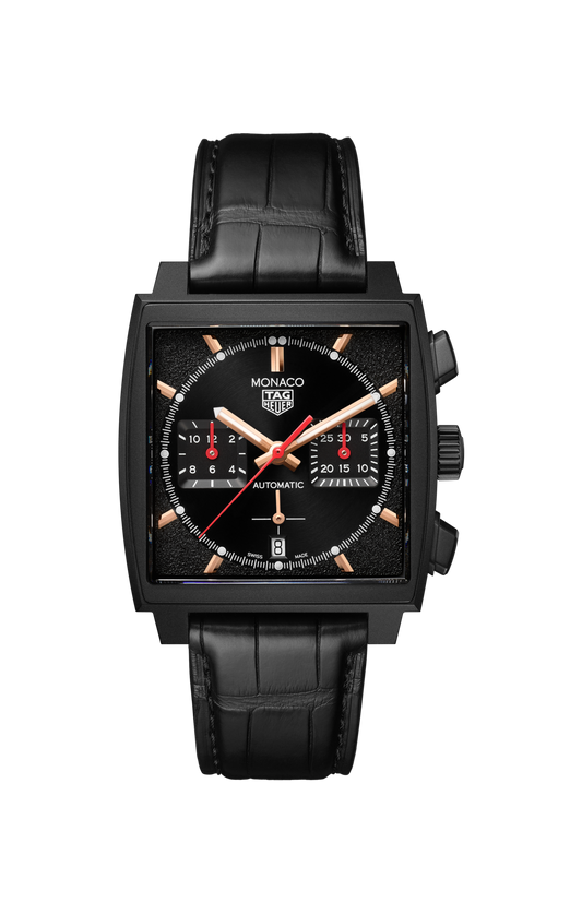 TAG Heuer Monaco Chronograph Automatic, Black DLC Titanium, 39mm, Ref# CBL2180.FC6497