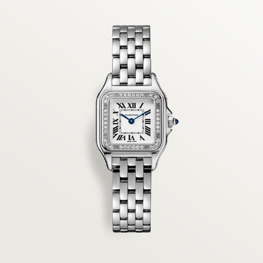Cartier Panthère de Cartier Small, Stainless Steel and Diamonds, 23mm x 30mm, Ref# W4PN0007
