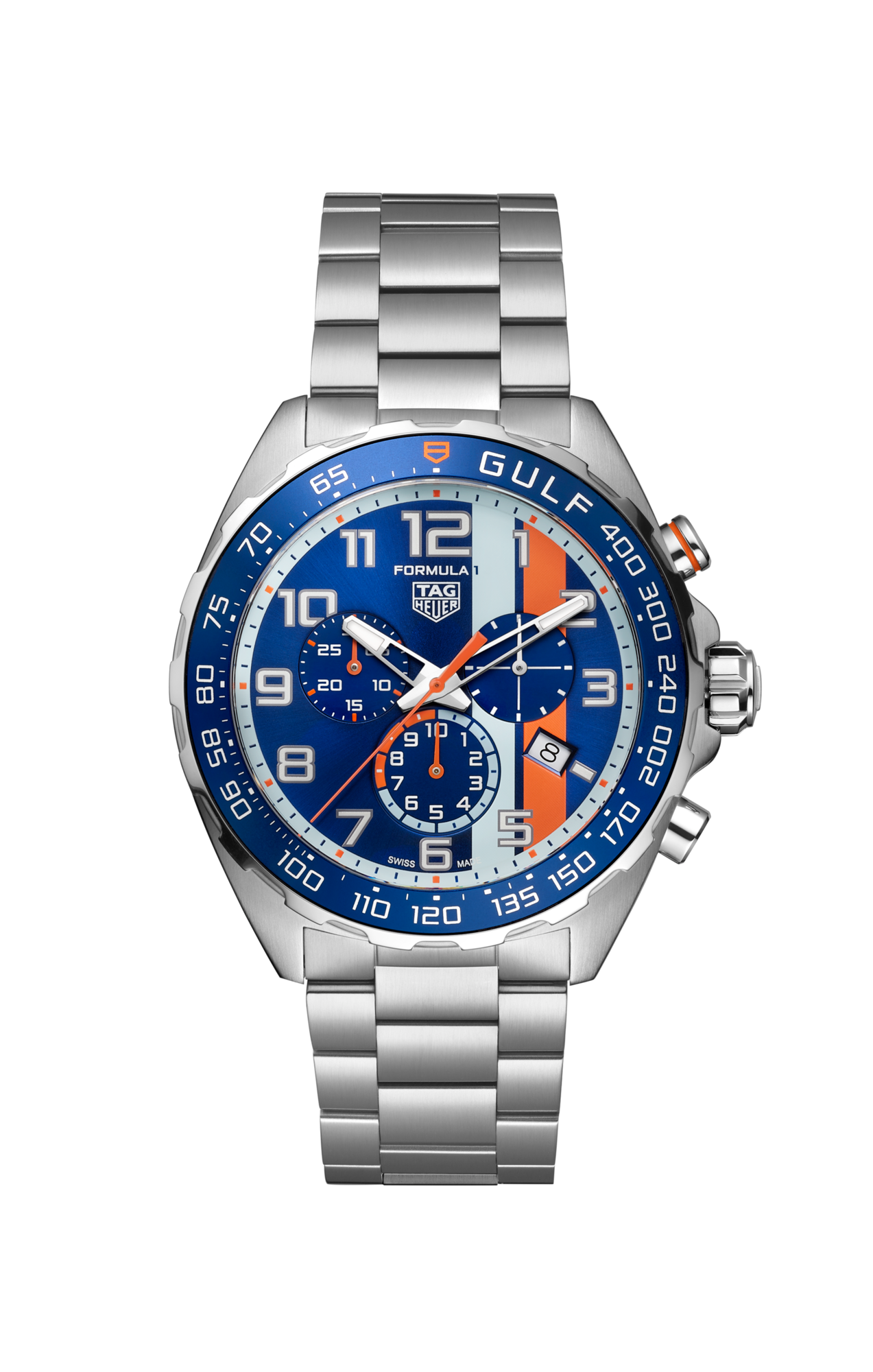 TAG Heuer Formula 1 Chronograph x Gulf, Stainless Steel, 43mm, Ref# CAZ101AT.BA0842