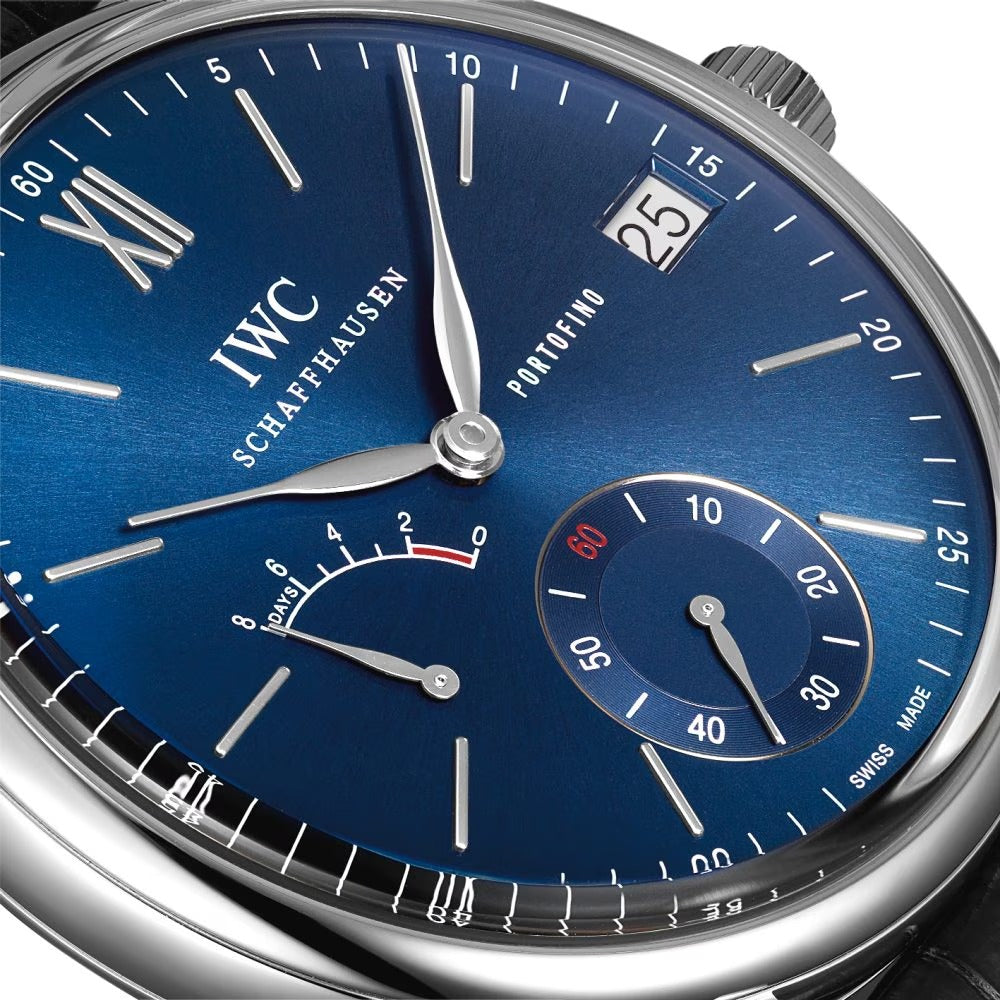 Unworn IWC Portofino Hand Wound Eight Days, Stainless Steel, 45mm, Ref# IW510106, Dial