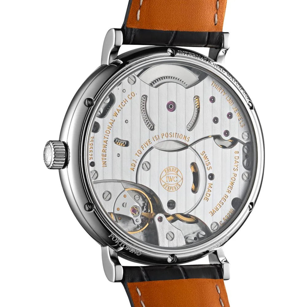 Unworn IWC Portofino Hand Wound Eight Days, Stainless Steel, 45mm, Ref# IW510106, Back