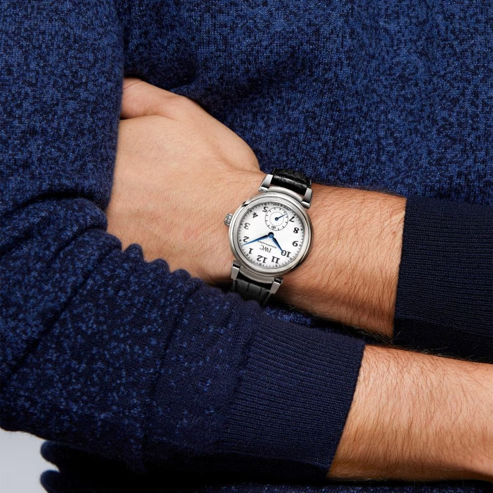 Unworn IWC Da Vinci Automatic “150 Years”, Stainless Steel, 40,4mm, Ref# IW358101, Watch on men hand