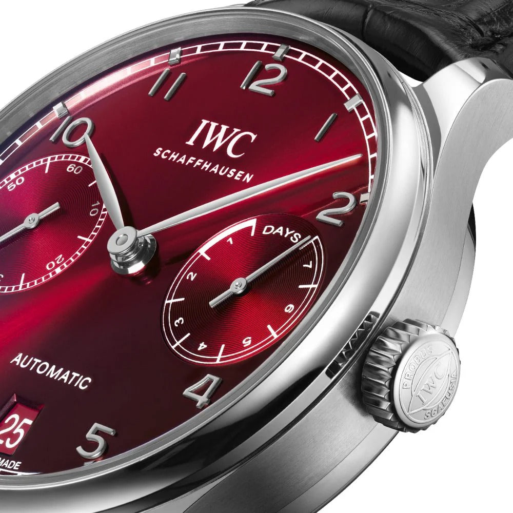 Unworn IWC Portugieser Automatic, Stainless Steel, 42mm, Ref# IW500714, Crown