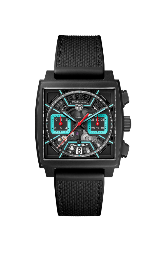 TAG Heuer Monaco Chronograph Skeleton, Black DLC Titanium, Automatic, 39mm, Ref# CBL2184.FT6236