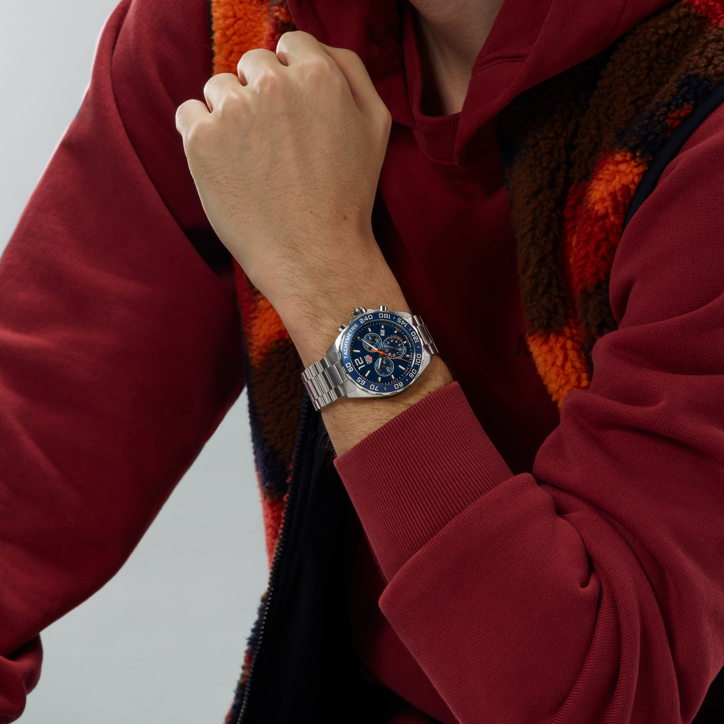 TAG Heuer Formula 1 Chronograph, Stainless Steel, 43mm, Ref# CAZ1014.BAO842, Watch on hand