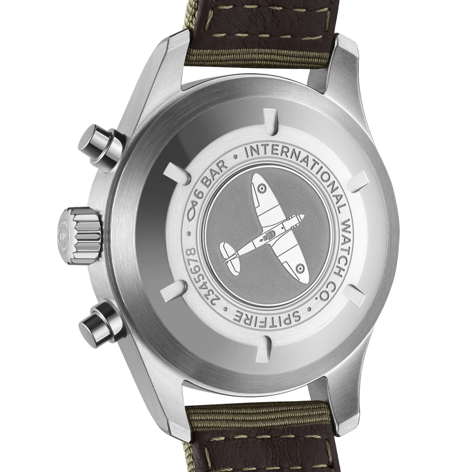 Unworn IWC Pilot's Watch Spitfire Chronograph, Stainless Steel, 41mm, Ref# IW387901, Back