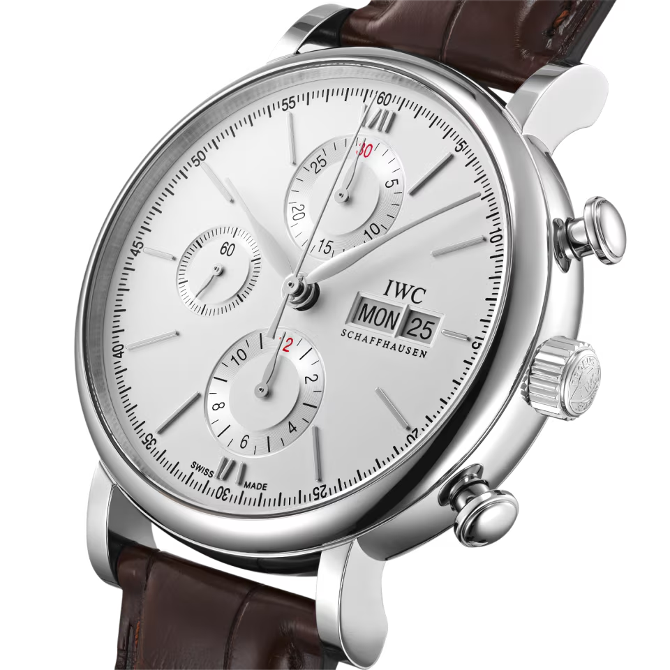 Unworn IWC Portofino Chronograph, Stainless Steel, 42mm, Ref# IW391027, Right