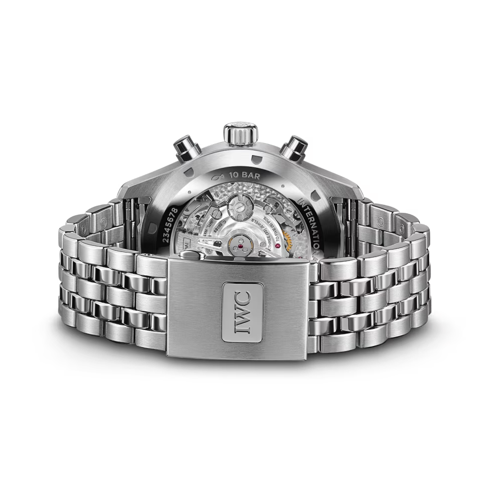 Unworn IWC Pilot’s Watch Chronograph, Stainless Steel, 43 mm, Ref# IW378004, Bracelet and clasp