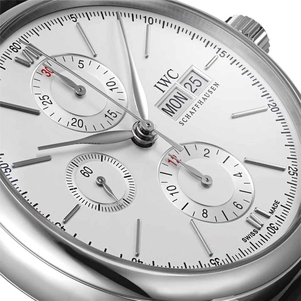 Unworn IWC Portofino Chronograph, Stainless Steel, 42mm, Ref# IW391027, Dial