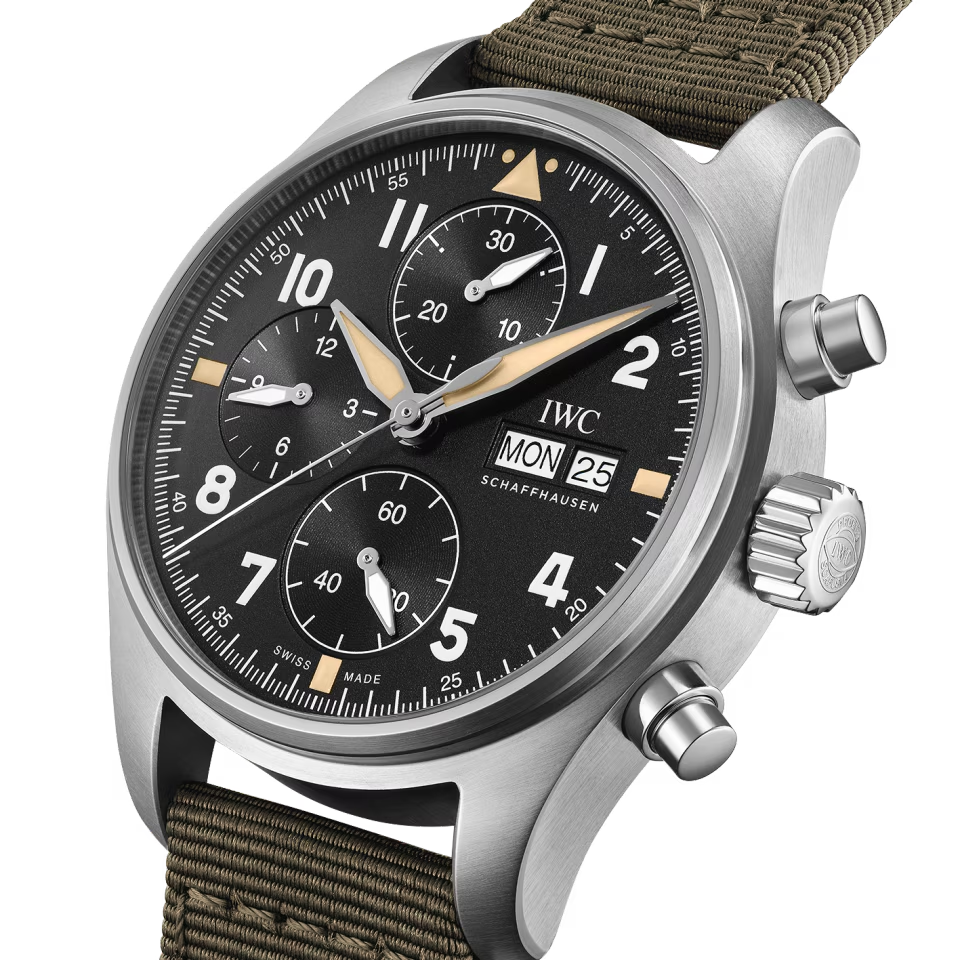 Unworn IWC Pilot's Watch Spitfire Chronograph, Stainless Steel, 41mm, Ref# IW387901, Right
