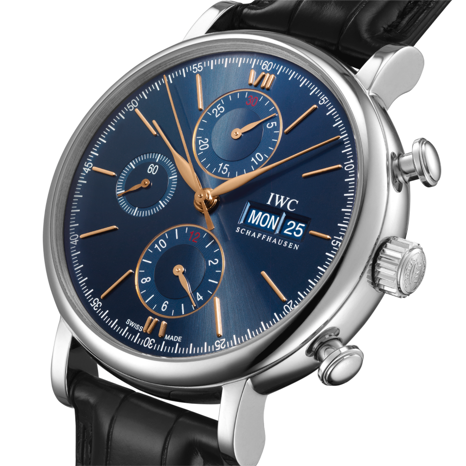 Unworn IWC Portofino Chronograph, Stainless Steel, 42mm, Ref# IW391036, Right