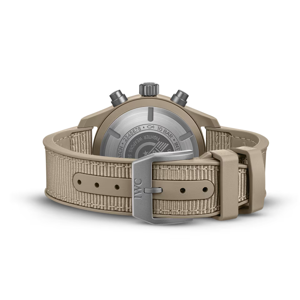 Unworn IWC Pilot’s Watch Chronograph 41 TOP GUN Mojave Desert, Ceramic, Titanium, 41.9mm, Ref# IW389402, Strap and clasp