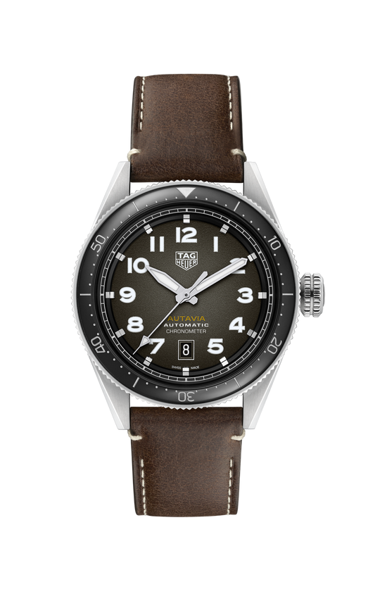 TAG Heuer Autavia Calibre 5 Chronometer, 42 mm, Stainless Steel and ceramic, Ref# WBE5114.FC8266