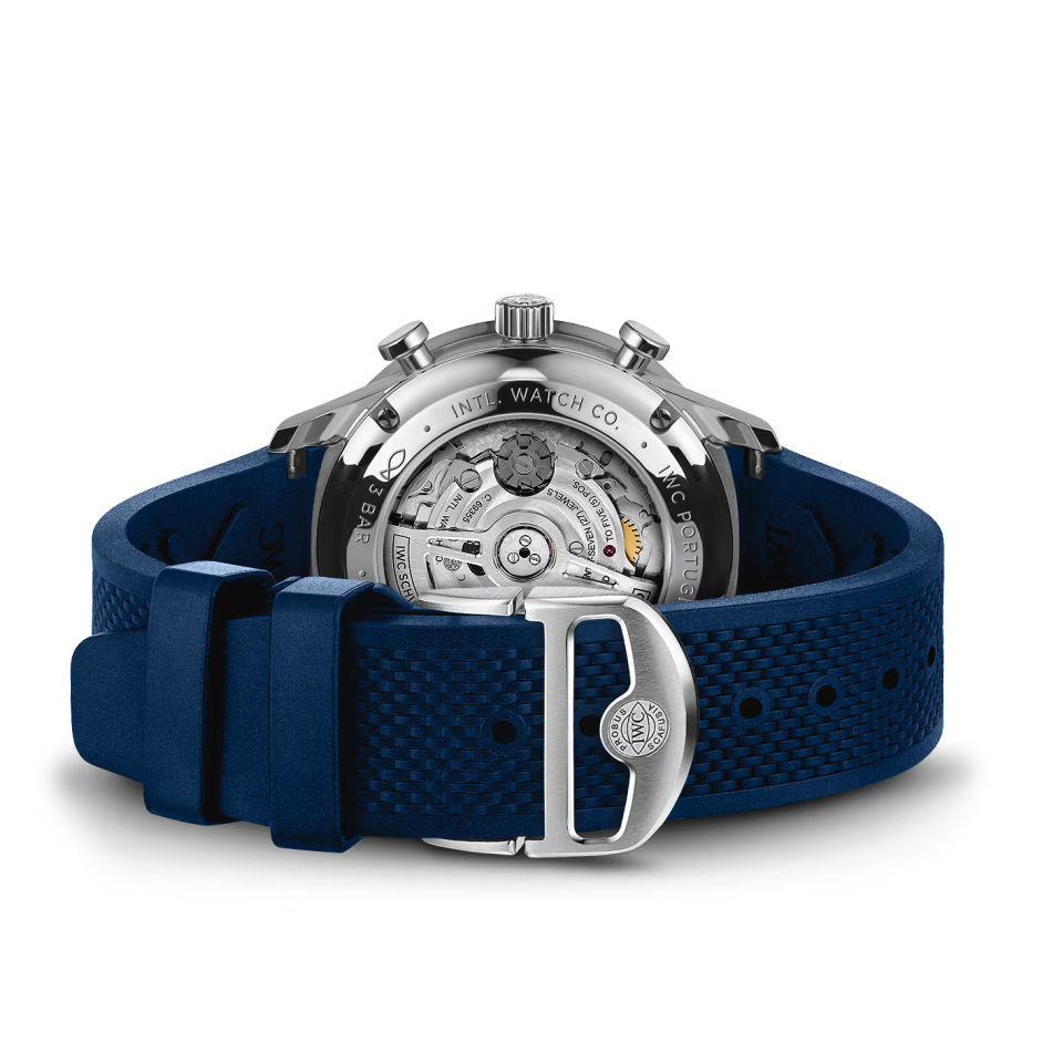 Unworn IWC Portugieser Automatic Chronograph, Stainless steel, 41 mm, Ref# IW371620, Strap and clasp