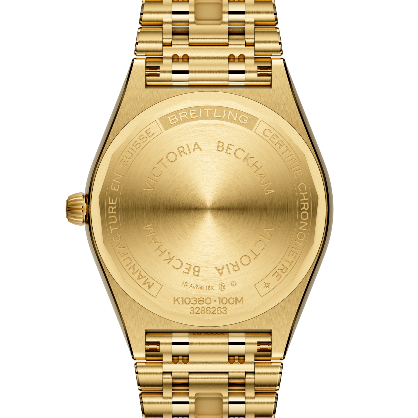 Breitling Chronomat Automatic 36 Victoria Beckham, 18k Yellow Gold, Ref# K103801A1C1K1, Unworn 2024, back