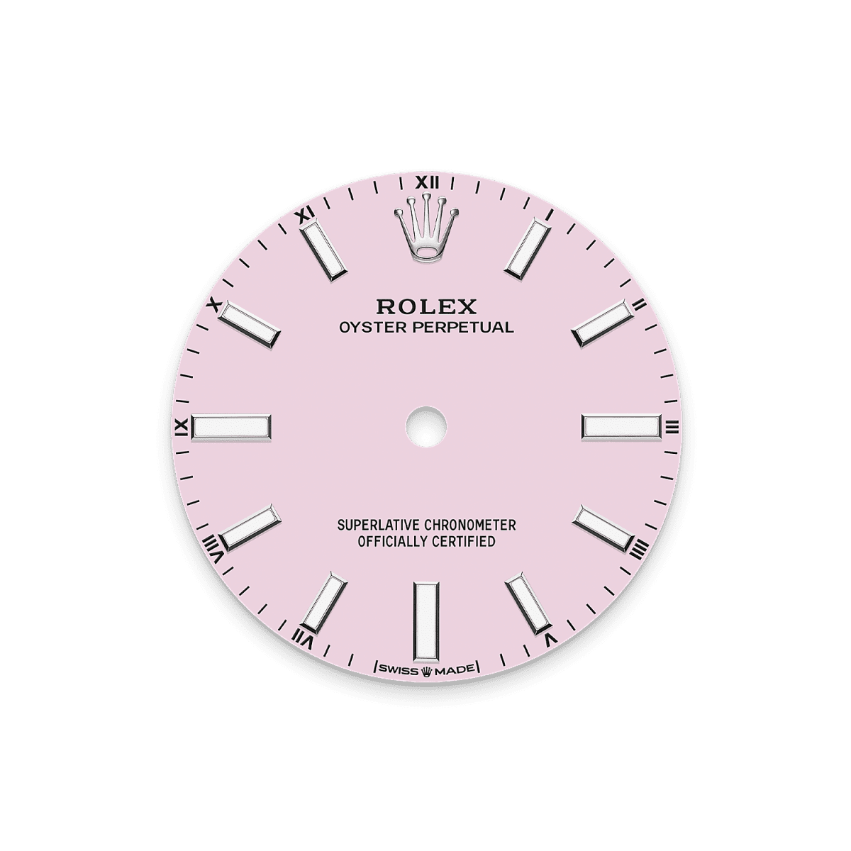 Unworn 2025, Rolex Oyster Perpetual, Oystersteel, 34mm, Candy pink dial, Domed Oyster, Ref# 124200-0009, box and papers, Dial