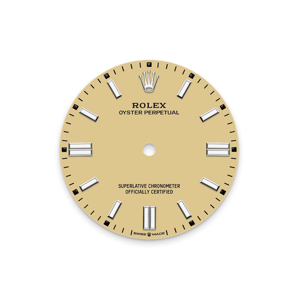Unworn 2025, Rolex Oyster Perpetual, Oystersteel 41mm, Beige dial, Domed Oyster, Ref# 134300-0007, box and papers, Dial