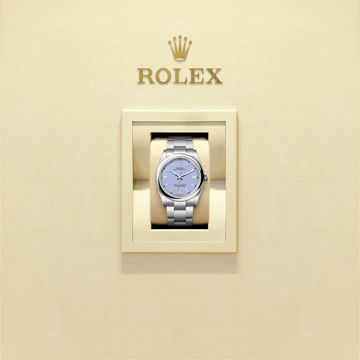 Unworn 2025, Rolex Oyster Perpetual, Oystersteel 36mm, Lavender dial, Domed Oyster, Ref# 126000-0013, box and papers, Watch in box