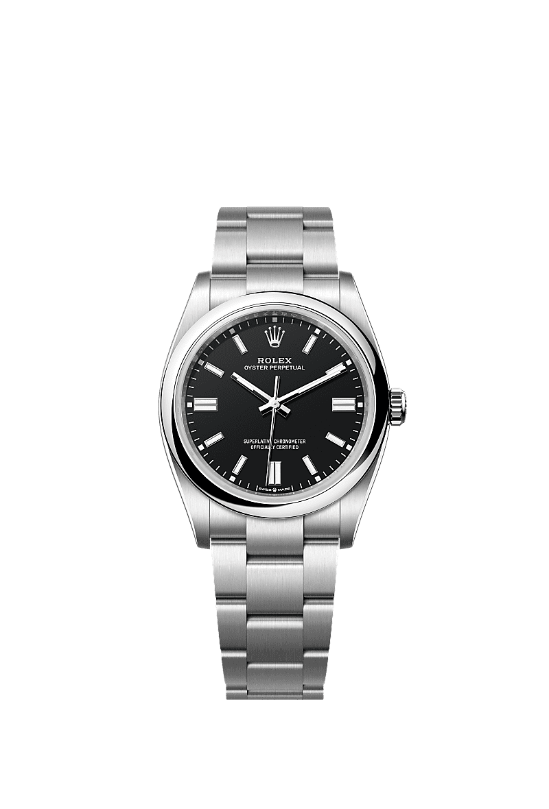 Unworn 2025, Rolex Oyster Perpetual, Oystersteel 36mm, Black dial, Domed Oyster, Ref# 126000-0014, box and papers