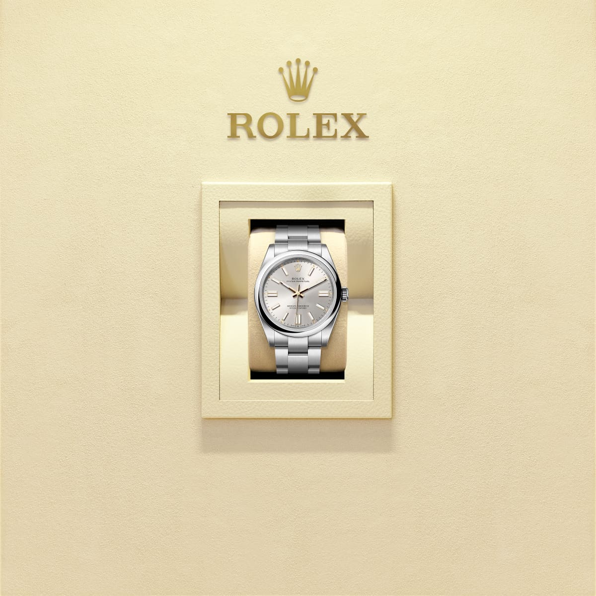 Unworn 2025, Rolex Oyster Perpetual, Oystersteel 41mm, Silver dial, Domed Oyster, Ref# 134300-0001, box and papers, Watch in box