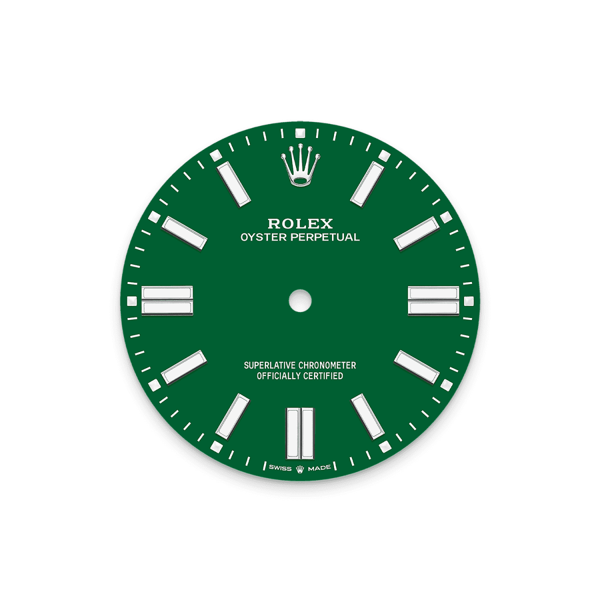 Unworn 2025, Rolex Oyster Perpetual, Oystersteel 41mm, Green dial, Domed Oyster, Ref# 134300-0004, box and papers, Dial