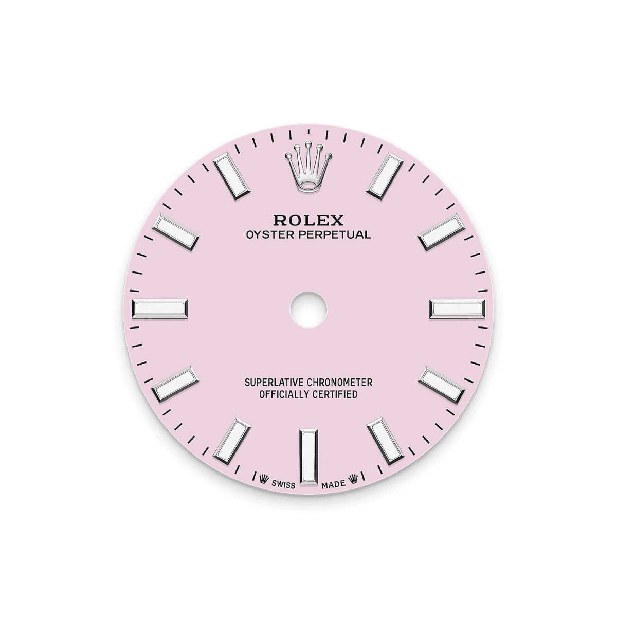 Unworn 2025, Rolex Oyster Perpetual, Oystersteel, 28mm, Candy pink dial, Domed Oyster, Ref# 276200-0009, box and papers, Dial