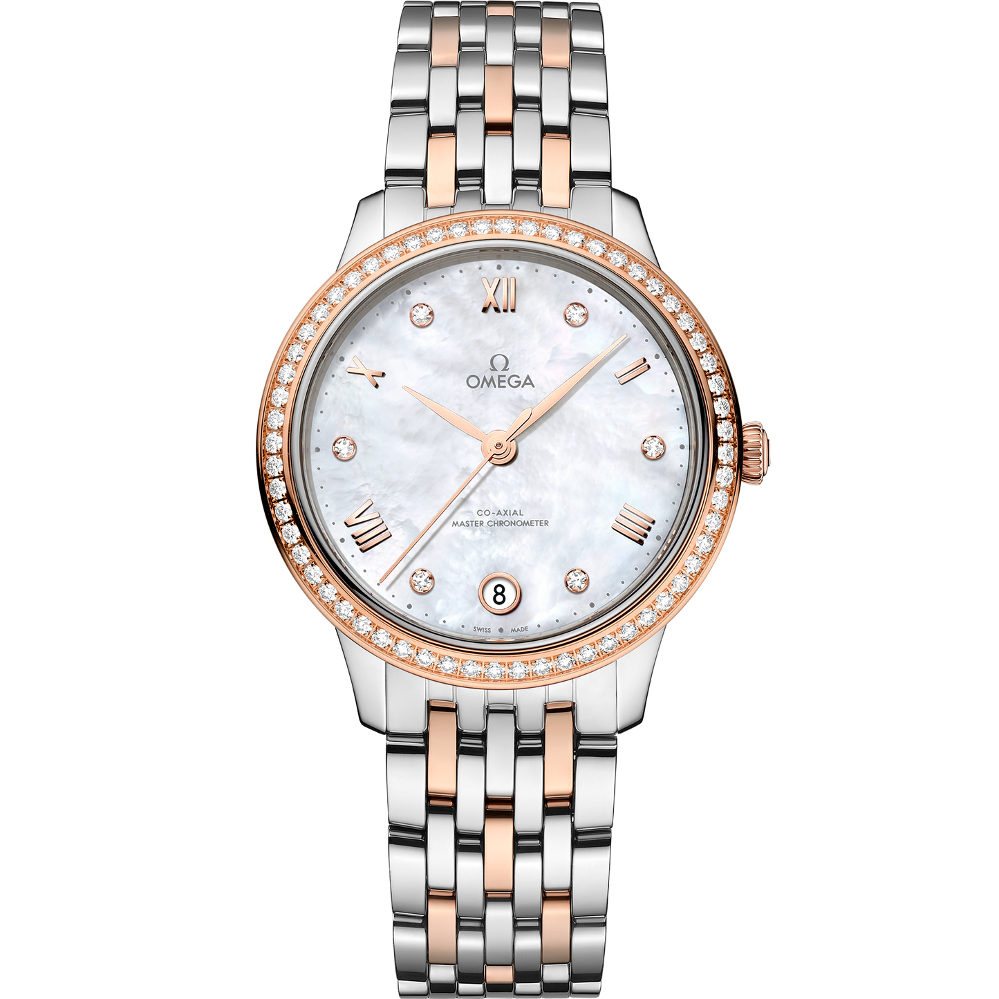 Unworn, Omega De Ville Prestige, Stainless Steel and 18k Sedna™ Gold, 34 mm, Ref# 434.25.34.20.55.001