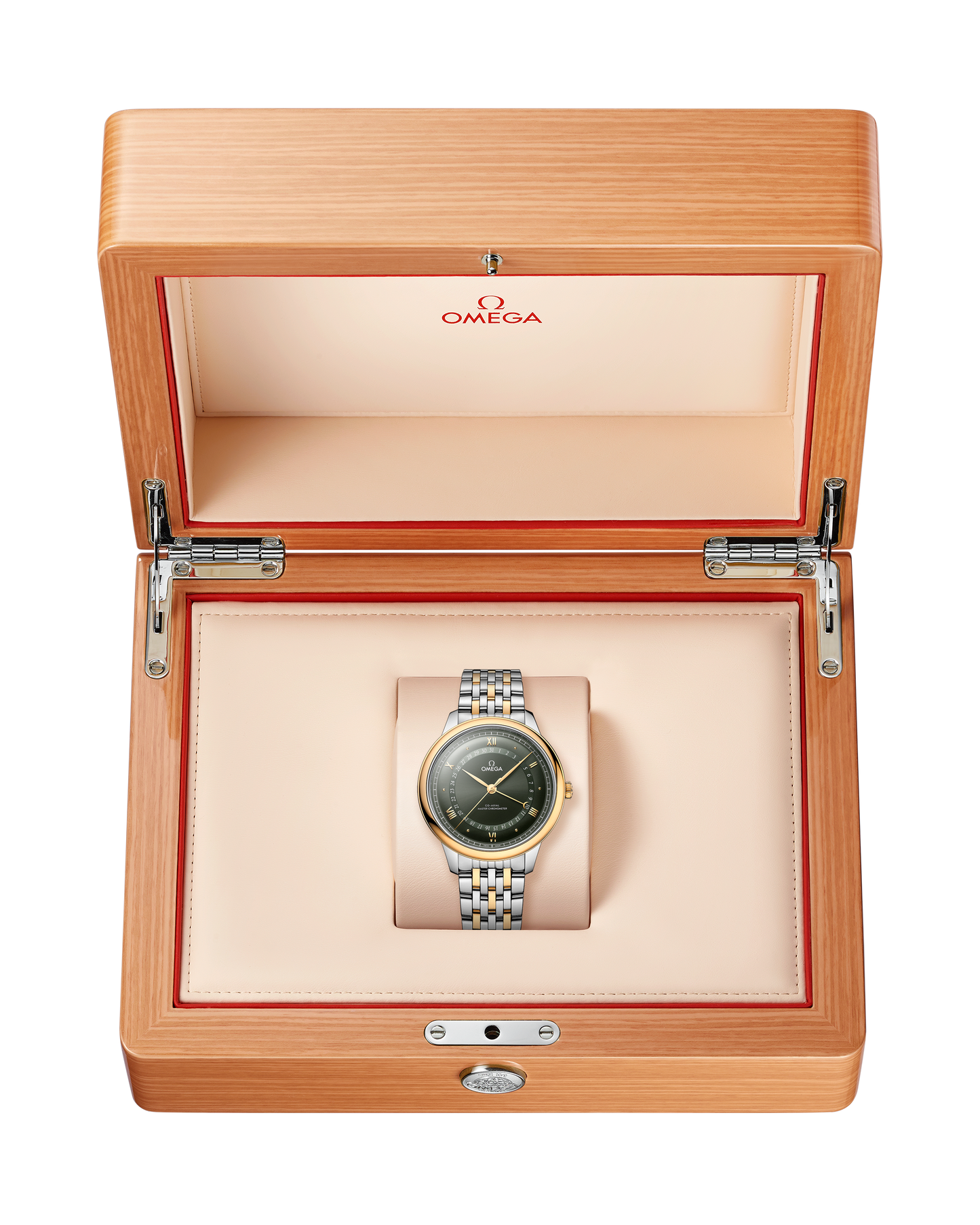 Unworn, Omega De Ville Prestige, Stainless Steel and 18k Yellow Gold, 42 mm, Ref# 434.20.42.22.10.001, box and papers