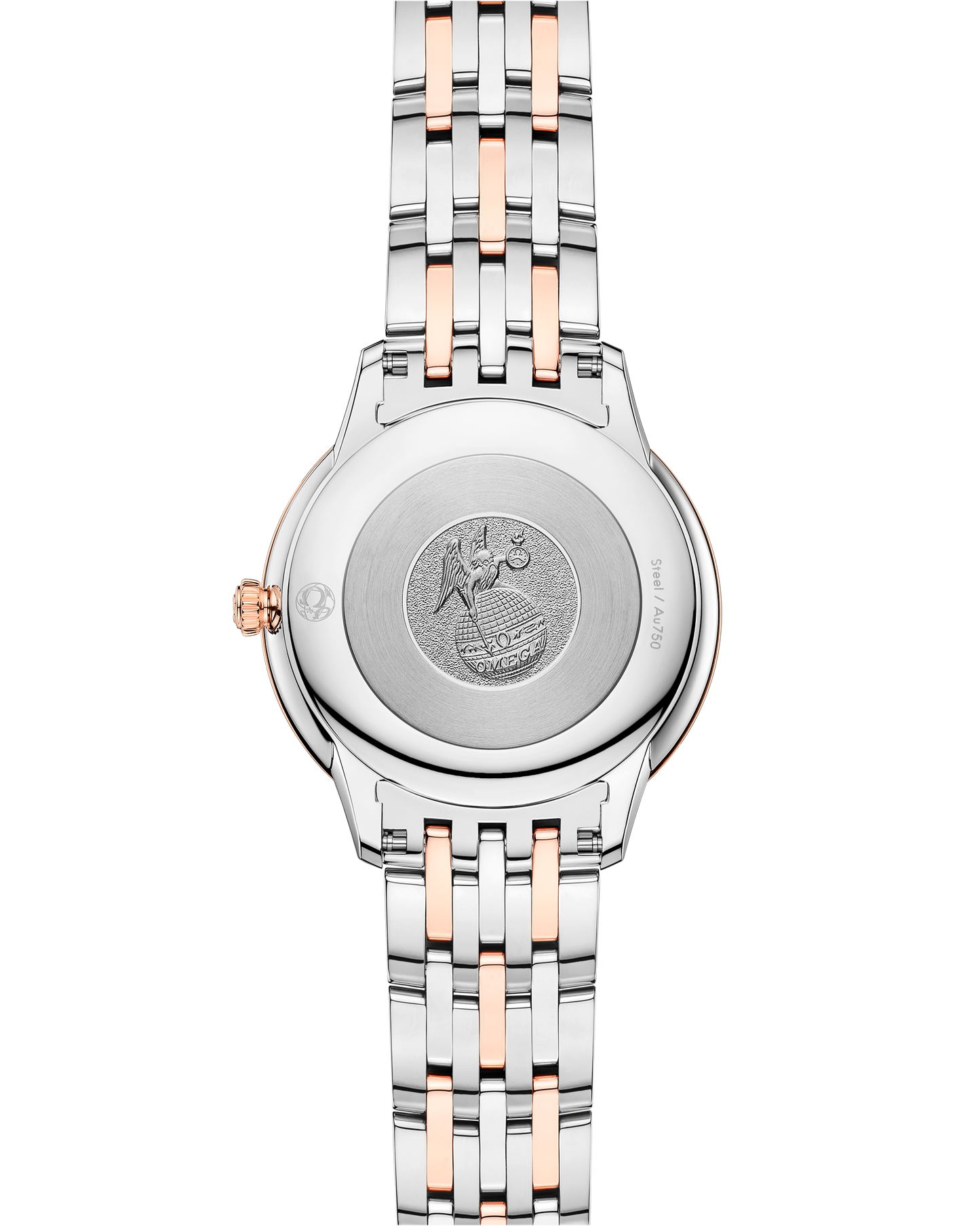 Unworn, Omega De Ville Prestige, Stainless Steel, 18k Sedna™ Gold and Diamond-set, 30 mm, Quartz, Ref# 434.25.30.60.55.001, Back