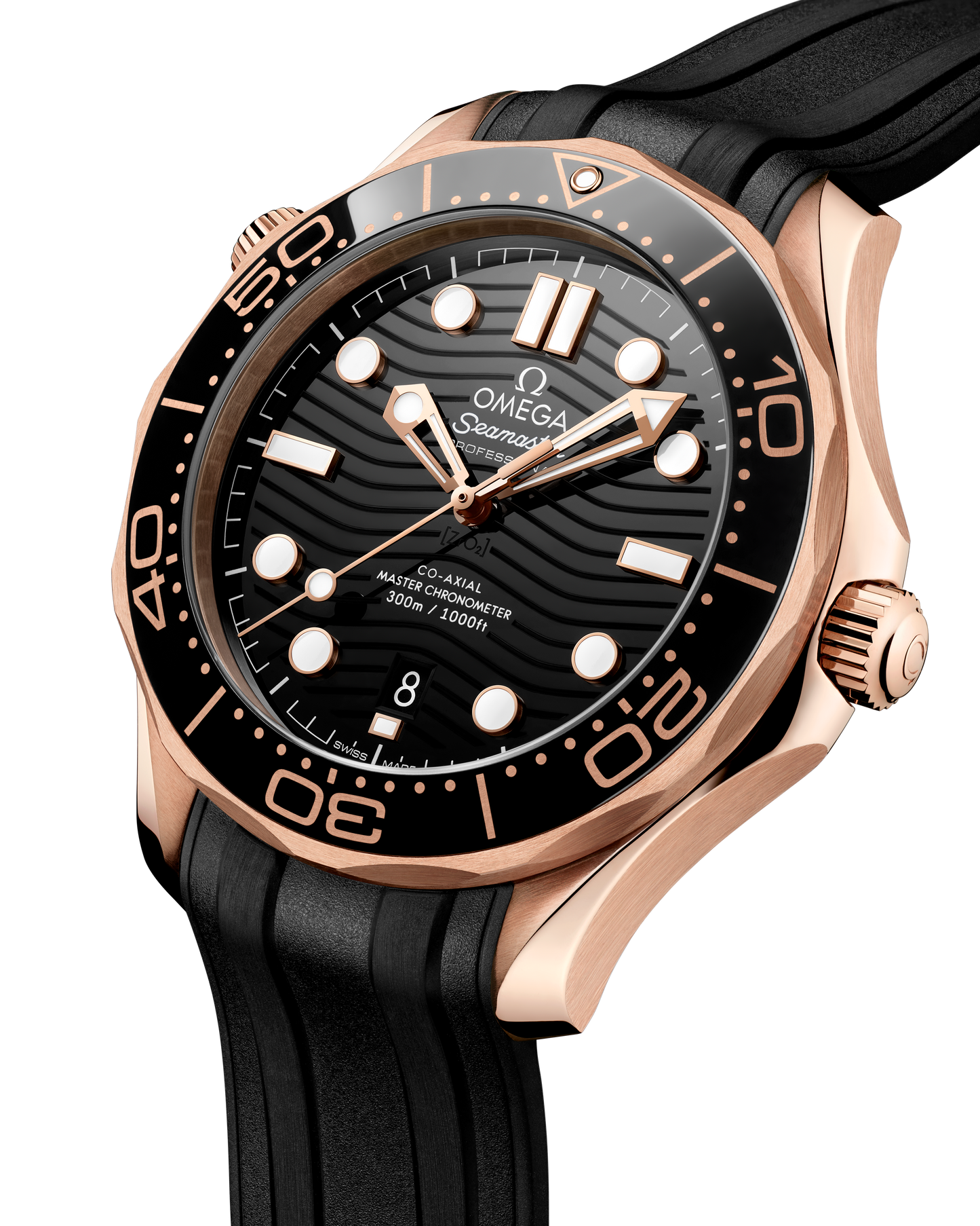 Unworn, Omega Seamaster Diver 300m, 18k Sedna™ Gold, Ceramic, 42mm, Ref# 210.62.42.20.01.002, Right