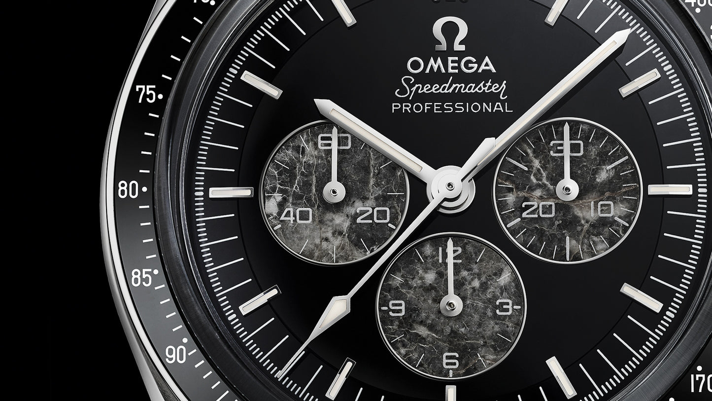 Unworn, Omega Speedmaster Calibre 321, Platinum, Chronograph, 42mm, Ref# 311.90.42.30.99.002, Dial