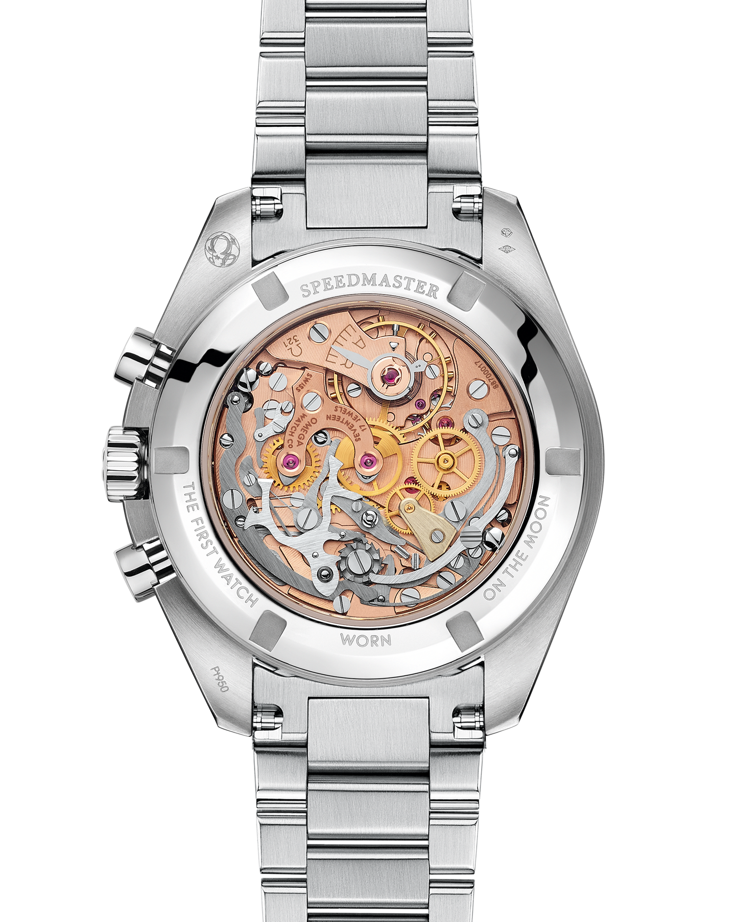 Unworn, Omega Speedmaster Calibre 321, Platinum, Chronograph, 42mm, Ref# 311.90.42.30.99.002, Back