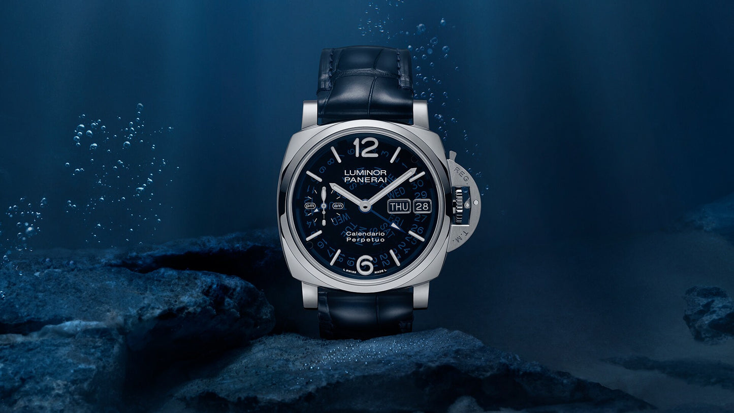 Unworn, Panerai Luminor Perpetual Calendar GMT Platinumtech™, 44mm, Ref# PAM01575, Main view 1