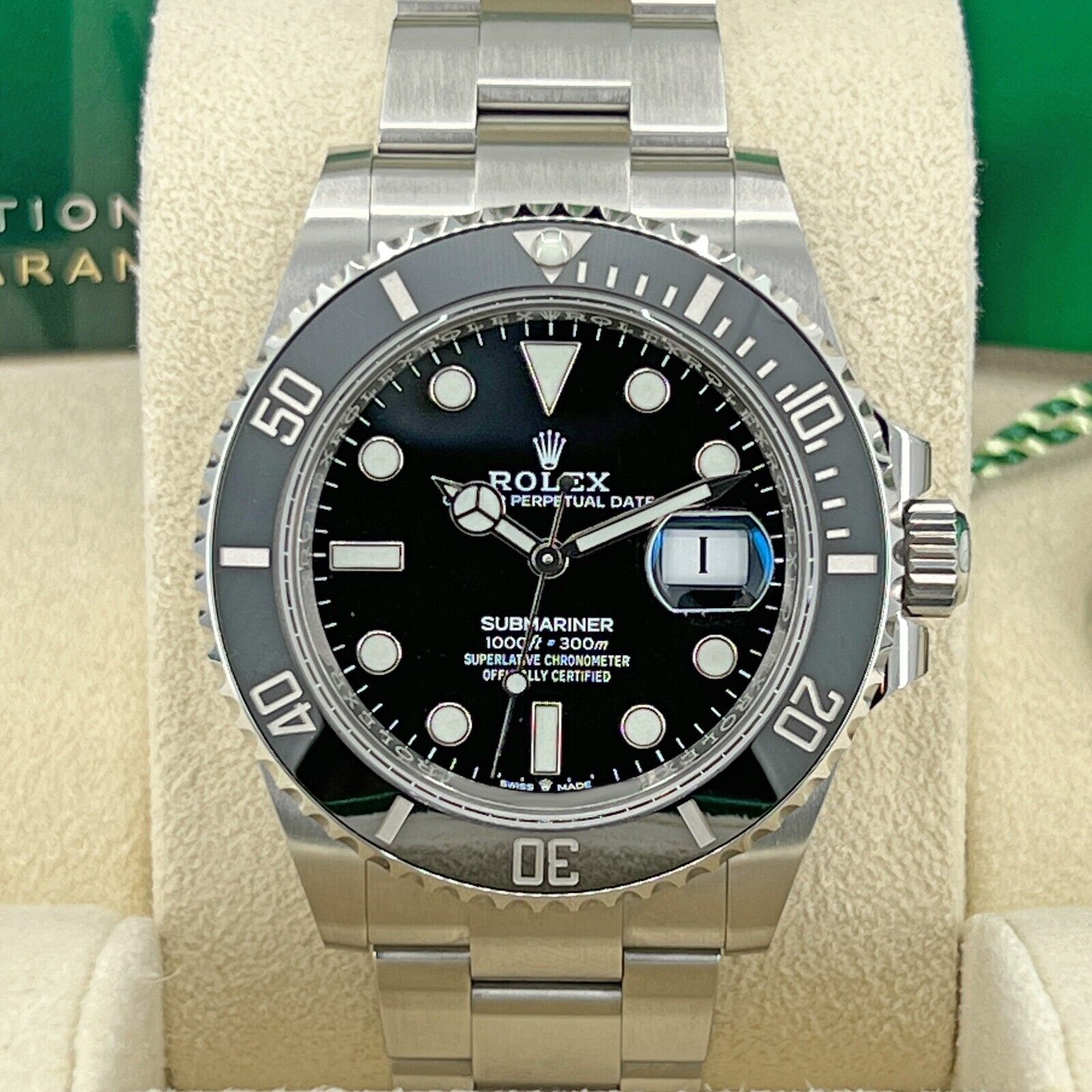 Rolex, Submariner Date 41, Stainless Steel, Black Ceramic, Black dial, 41mm, Oyster, Ref# 126610ln-0001, Dial