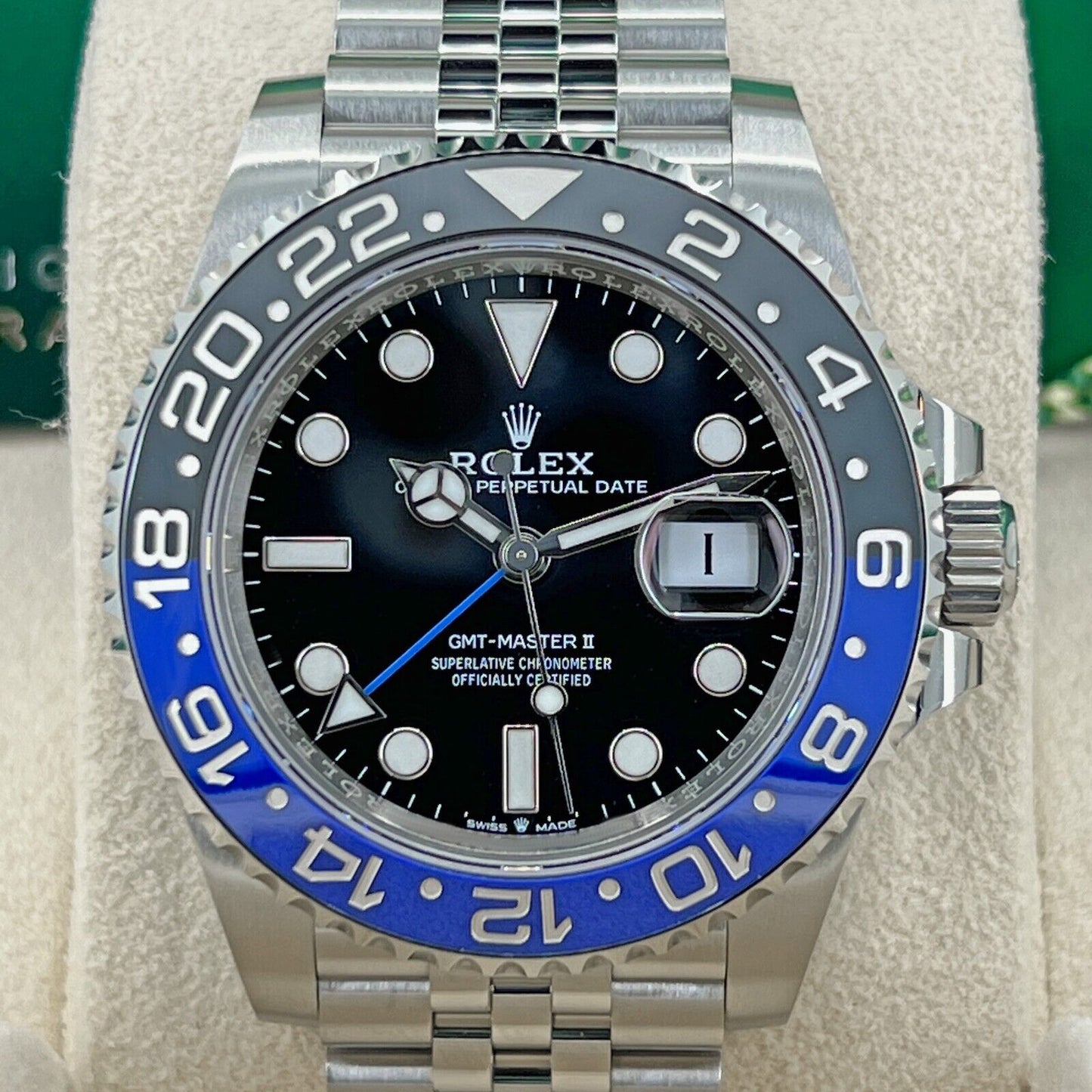 Rolex GMT-Master II, BATGIRL, Stainless Steel, 40mm, Ref# 126710blnr-0002, Dial