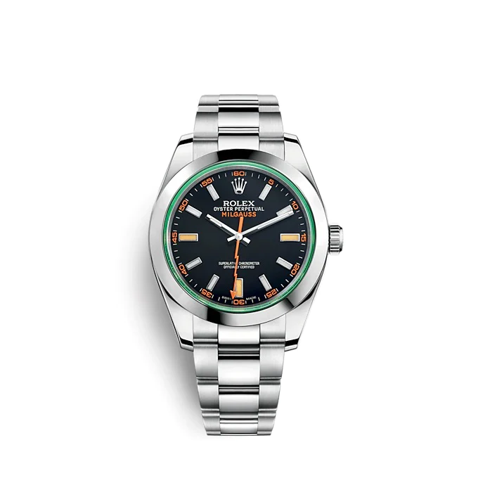 udvikle forsvar Tilskyndelse Rolex Milgauss, Oystersteel, 40mm, Oyster, Ref#116400GV-0001 – Affordable  Swiss Watches Inc.